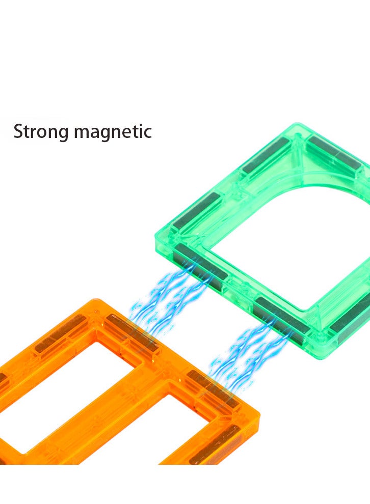 Loquat 74Pcs Educational Magnetic Building Tiles Creative Construction Blocks Toy Set with Storage Box for Kids - Image 3