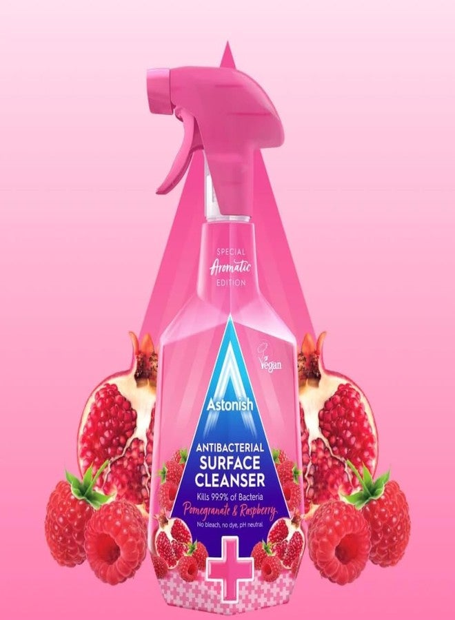 Astonish Multi-Purpose Antibacterial Surface Cleanser Pomegranate & Raspberry, 750ml | No Bleach and No Dye | Special Aromatic Edition | Vegan & Cruelty-Free - Image 2