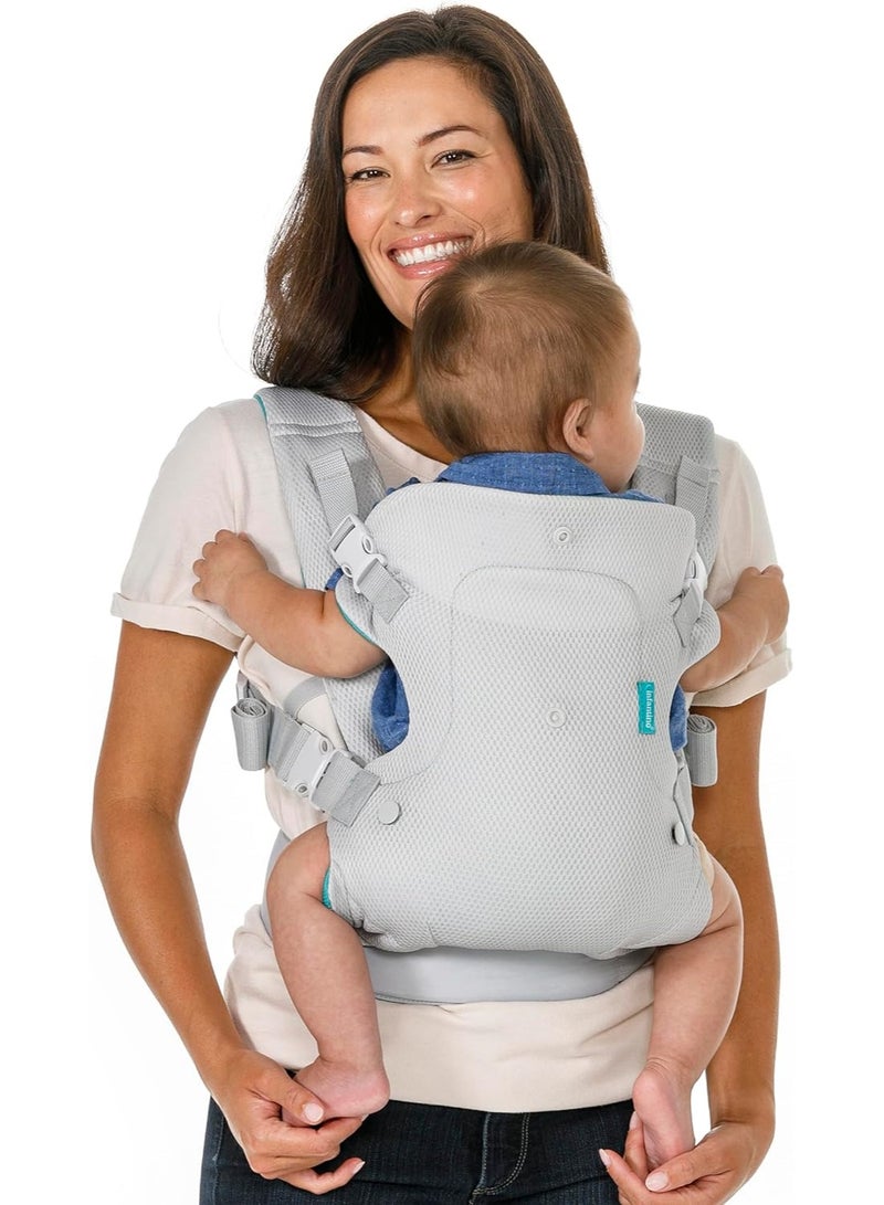 erorex Flip 4-In-1 Convertible Baby Carrier | Light Grey | 4 Carrying Positions for Newborn to Toddler (8-32 lbs) | Adjustable & Ergonomic - Image 1