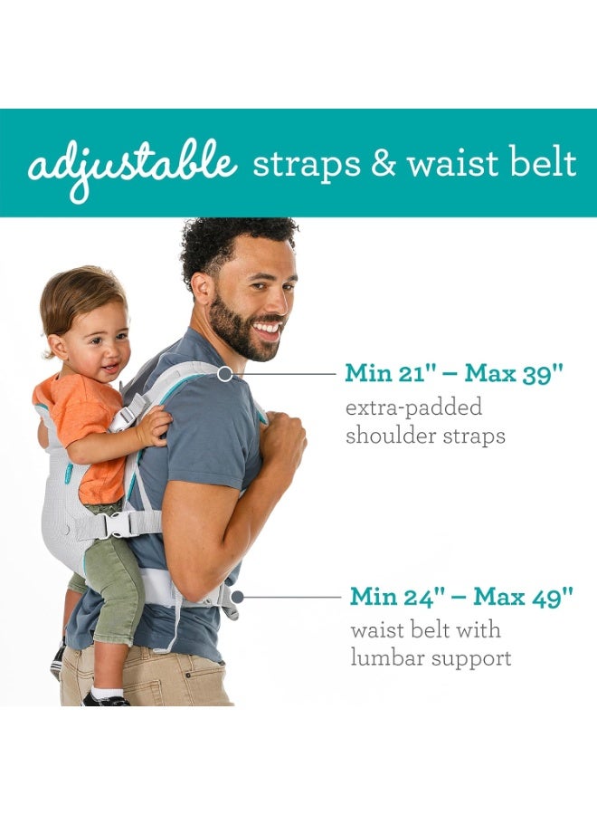 erorex Flip 4-In-1 Convertible Baby Carrier | Light Grey | 4 Carrying Positions for Newborn to Toddler (8-32 lbs) | Adjustable & Ergonomic - Image 3