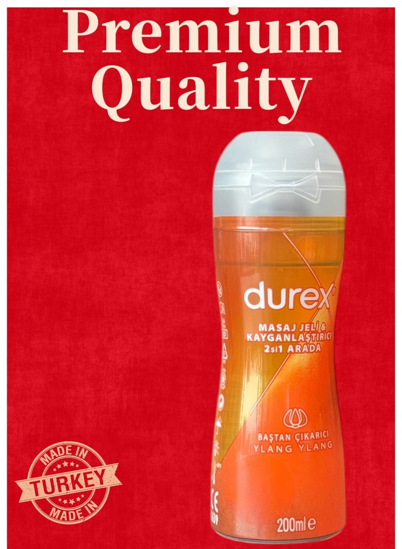 Durex Play 2-in-1 Ylang Ylang Personal Water-Based Gel – Imported from Turkey – 200ml - Image 2