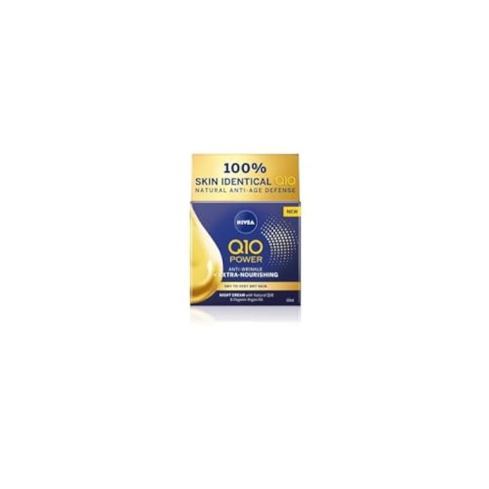 NIVEA Q10 Power Anti‑Wrinkle Regenerating Night Cream with Creatine & Hyaluronic Acid – Firming, Revitalizing Night Facial Moisturizer, 50 ml - Image 3
