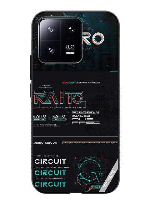 Protective Case Cover For Xiaomi 13 Raito Circuit Design Multicolour