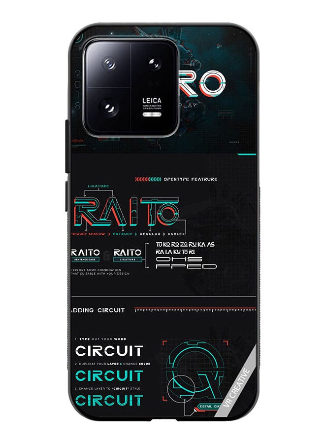Protective Case Cover For Xiaomi 13 Raito Circuit Design Multicolour