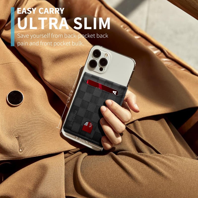 RUNBOX محفظة RUNBOX للرجال بتصميم مبتكر نحيفة 11 فتحة لحامل بطاقات الائتمان جلدية مانعة لتداخل RFID محفظة صغيرة رقيقة للرجال قابلة للطي تصميم بسيط جيب أمامي سعة كبيرة صندوق هدايا - Image 5