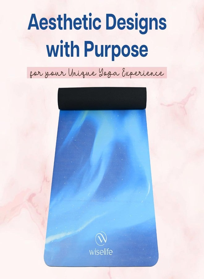 WiseLife PU Natural Rubber Yoga Mat | XL & Extra Wide | Anti-Skid & Slip-Resistant | with Carry Strap - Perfect for Yoga & Workouts (Northen-6MM) - Image 2
