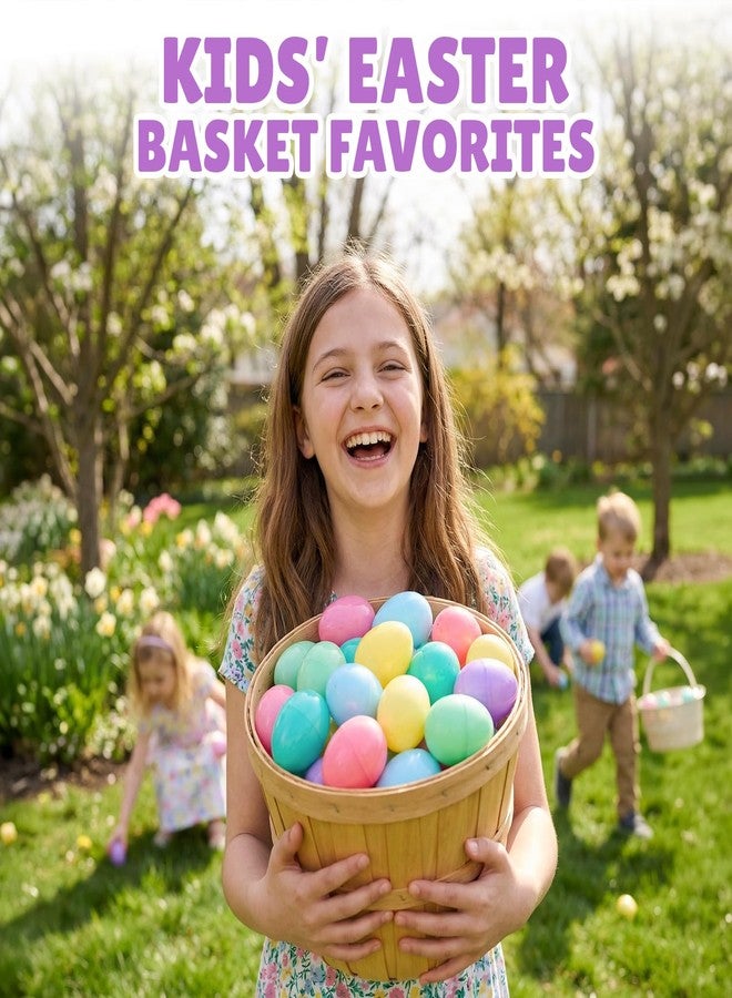 Yumzo 100 Pack (200 pcs) Plastic Eggs Bulk, 2.3x1.5 Inch Fillable Empty Shells in Pastel Assorted Colors - Secure Snap Closure Toys for Spring egg hunt, Basket Stuffers & Party Favors - Image 5