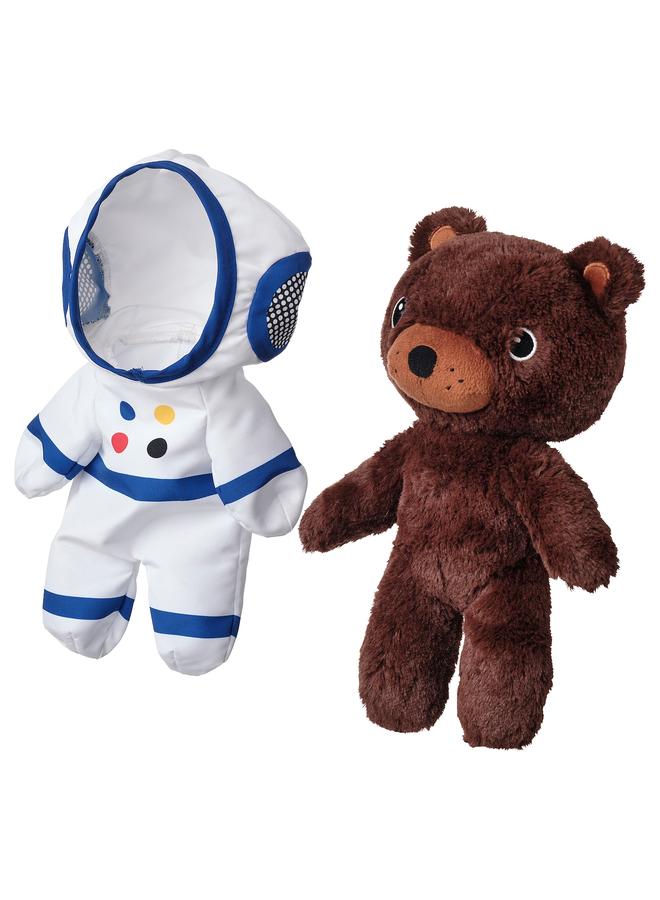إيروريكس لعبة ناعمة مع بدلة رائد فضاء، دب، 28 سم - Image 2