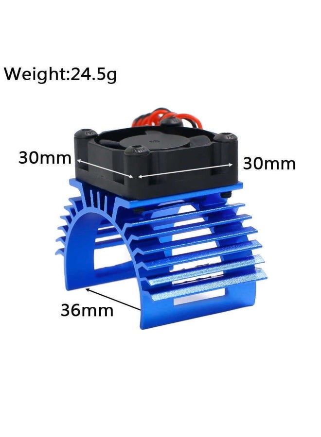 RC Model Car Motor Motor Radiator Is Applicable (36mm)380 540 550 3650 3660 3674-Color:Titanium Color One