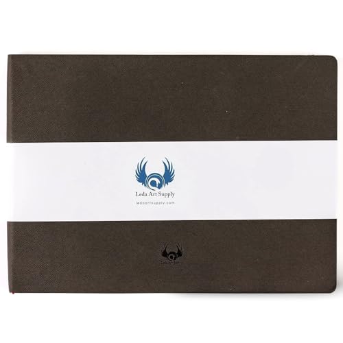 Leda Art Supply Landscape-Shaped Sketchbook, 8.25 x 11.25 inches, Lays Flat Flexible Sketch Book for Artists, Ideal for Ink, Water Color, Pen, Pencils, 160 Tear Resistant Pages, Size: Landscape Large, Leda Art Supply - Image 1