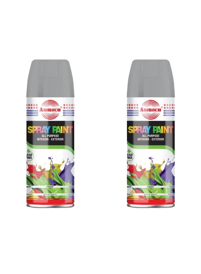 Asmaco Spray Paint - Chrome Silver - 400 Ml - Set of 02