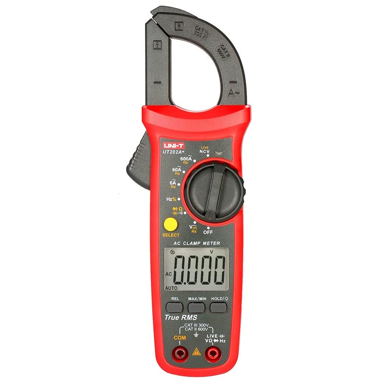 UT202A+ 6000 Counts Digital Clamp Meter True RMS Multimeter Clamp Ammeter Voltage Meter NCV Test Universal Meter Tester AC t Clamp Tester Measuring Relative Value Capacitance Frequency - Image 1