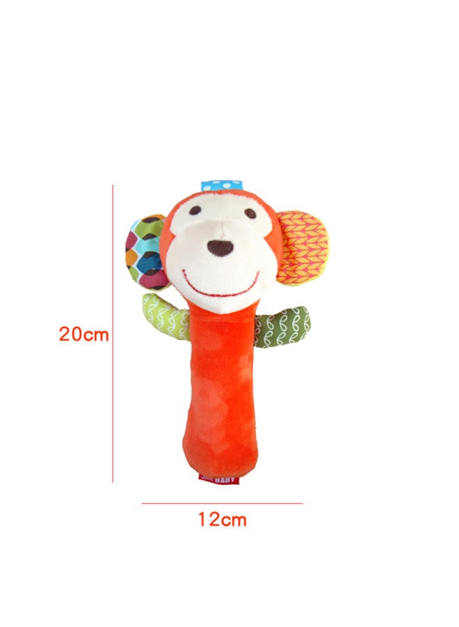 Baby 0-3 Years Old Hand Stick Newborn Hand Stick With Rattle Bb Hand Toy Baby Plush Toy. 05-Color:K014b2 Monkey Model - Image 1