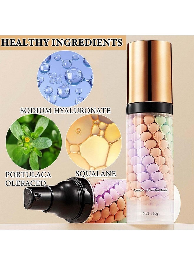 DuoZeng 2 Pcs One Step Color Corrector,Natural Isolation Cream,Face Primer Makeup Tricolor Tinted Moisturizer,Oil Control & Moisturizing Skin Tone Correcting and Brightening Primer Concealer Foundation - Image 4