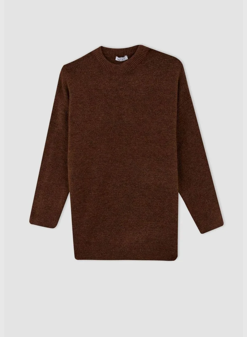DeFacto Woman Oversize Fit Crew Neck Long Sleeve Tricot Tunic