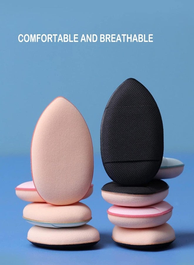 روبي فيس مجموعة إسفنجات مكياج روبي فيس المثلثة للأصابع، 6 قطع من إسفنجات المكياج الناعمة المثلثة للوجه، 4 قطع من إسفنجات المكياج الصغيرة للأصابع لتحديد ملامح الوجه، وتحت العينين، وزوايا الوجه، بودرة سائبة متعددة الألوان - Image 3