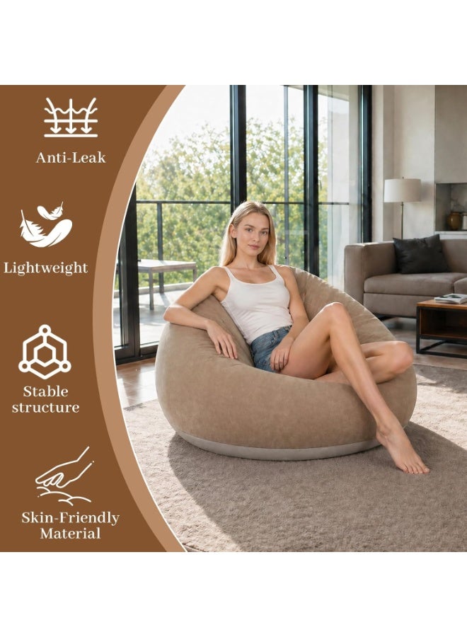 Forest Home Inflatable Bean Bag Chairs for Adults , Blow up Couch Folding Portable Inflatable Couch Lazy Sofa for Outdoor Movie Night Camping(with Air Pump) - Image 3