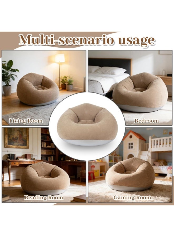 Forest Home Inflatable Bean Bag Chairs for Adults , Blow up Couch Folding Portable Inflatable Couch Lazy Sofa for Outdoor Movie Night Camping(with Air Pump) - Image 4