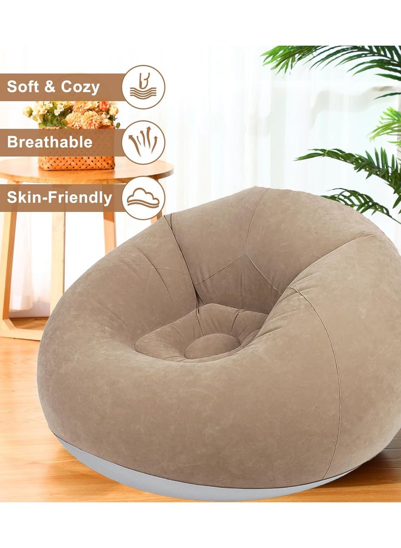 Forest Home Inflatable Bean Bag Chairs for Adults , Blow up Couch Folding Portable Inflatable Couch Lazy Sofa for Outdoor Movie Night Camping(with Air Pump) - Image 5