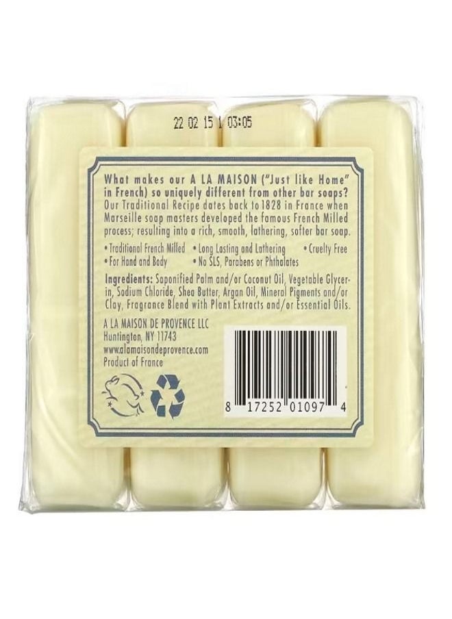 A La Maison De Provence Hand Body Bar Soap Fresh Sea Salt 4 Bars 3.5 oz 100 g Each  - Image 2