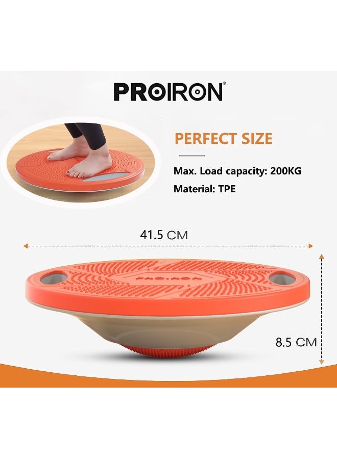 PROIRON Balance Board, Round Balance Trainer Board Wobble Board Exercise Balance Stability Trainer Portable Core Training Board with 360 Rotation for Stability Training, Full Body Exercises - Image 4