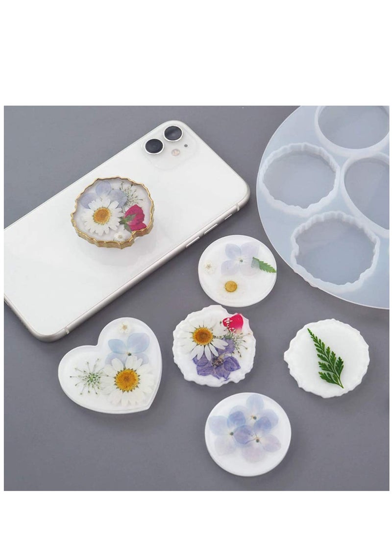 Excefore Epoxy mold Resin Moulds DIY Clear Silicone Epoxy Resin Molds for Pendants Jewelry Making DIY Craft with Casting Molds Tools Set For Aromatherapy Candle Epoxy Resin Real Dried Flower Dry Plants - Image 2