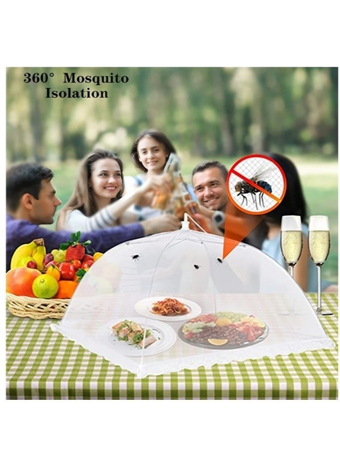 SHAOZHEN (6 Pack) Pop-up Picnic Mesh Food Covers Tent Umbrella For Outdoors, Screen Tents,Parties Picnics,BBQ,Reusable And Collapsible Food Tents,camping Food Net Cover Keep Out Flies 17X17inch - Image 5