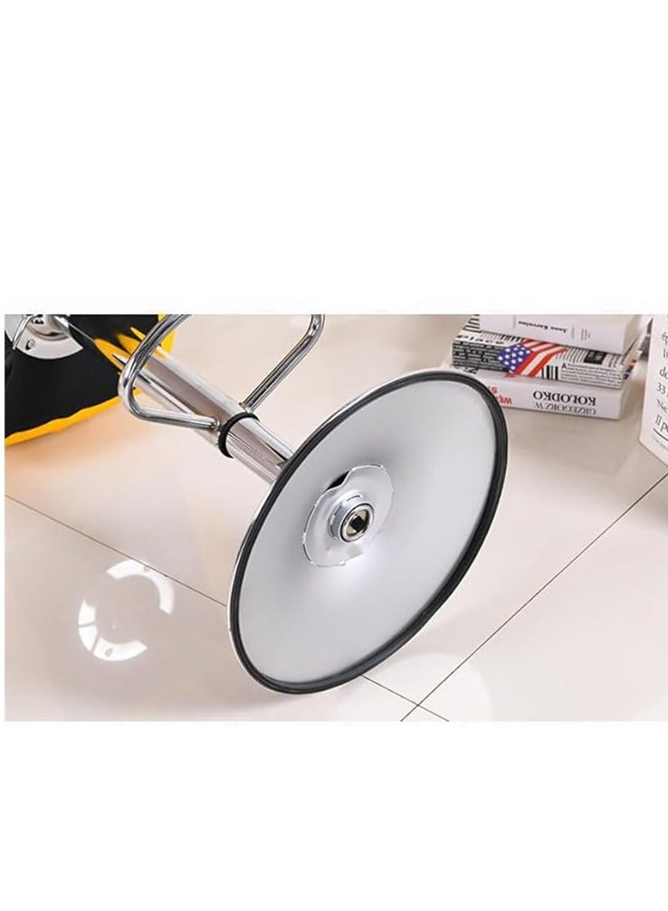 Round Bar Stool, Height Adjustable Bar Chair, Swivel Chair Barstool Footrest Stool for Home Kitchen Coffee Shop Restaurant Lounge Red - Image 5