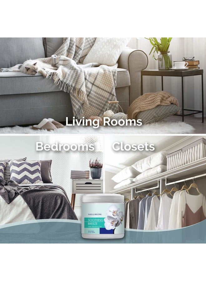 Smells Begone Air Freshener Odor Absorber Gel - Absorbs Odor from Bathrooms, Cars, Pet Areas, Boats and RVs - Made with Essential Oils - Soothing Breeze Scent - 15 Ounce - Image 3