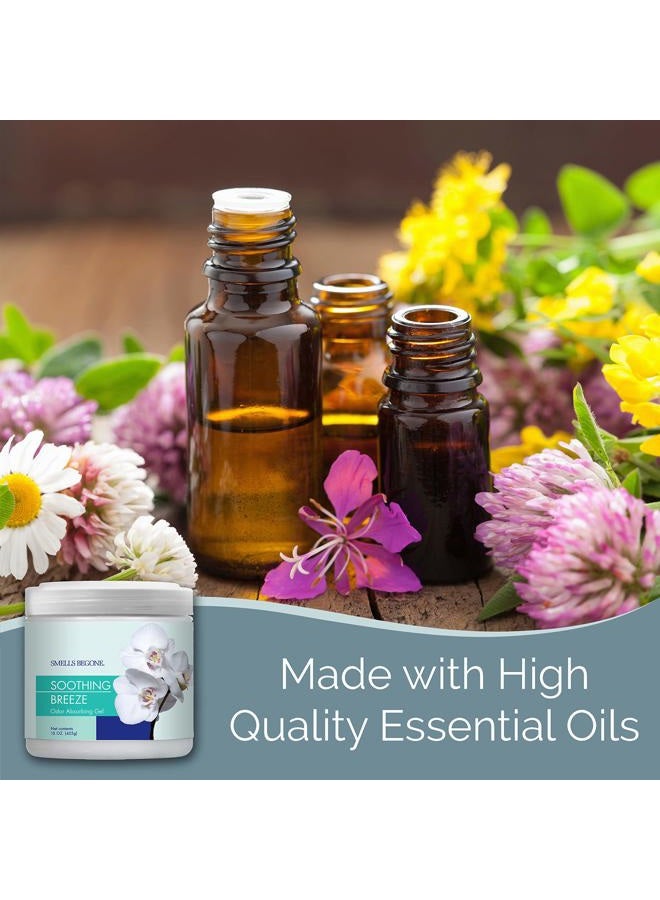 Smells Begone Air Freshener Odor Absorber Gel - Absorbs Odor from Bathrooms, Cars, Pet Areas, Boats and RVs - Made with Essential Oils - Soothing Breeze Scent - 15 Ounce - Image 4