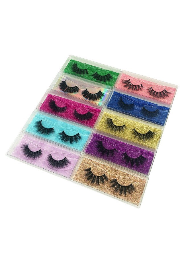 mikiwi Eyelashes Mikiwi 10 Pack Lahes, 12-20Mm Wholesale 5D Fake Mink Lashes, Fuffy Natural Volume Eye Lashes, Individual Package Faux Mink Eyelashes - Image 2