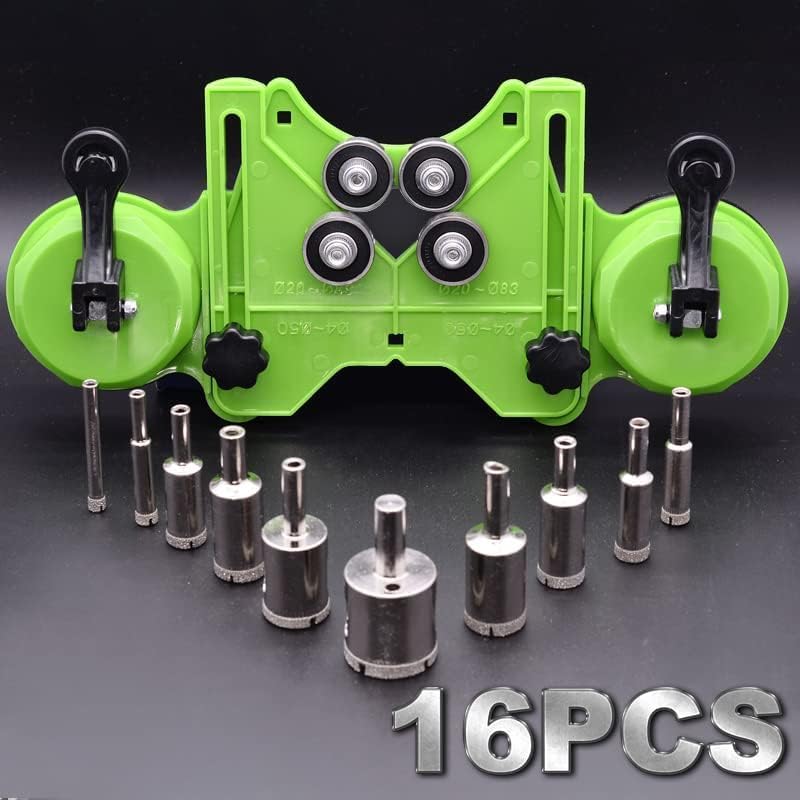 Jamiikury Diamond Glass Hole Saw Drill Bit Kit with Guide Jig Fixture, Suitable for Ceramic, Glass, Tile, Porcelain, Marble (6mm-50mm) - Image 3