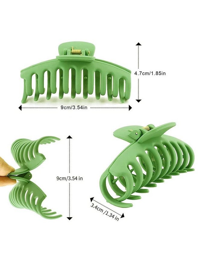 Fameza FAMEZA 4 PCS Hair Claw Clips - 4 Pack Hair Clips Set Acrylic Nonslip Hold Hair Jaw Clips Non Slip Clips Headwear for Women Girls Thick Hair Hair Accessories 4 Colors Available(MULTICOLOR) - Image 3