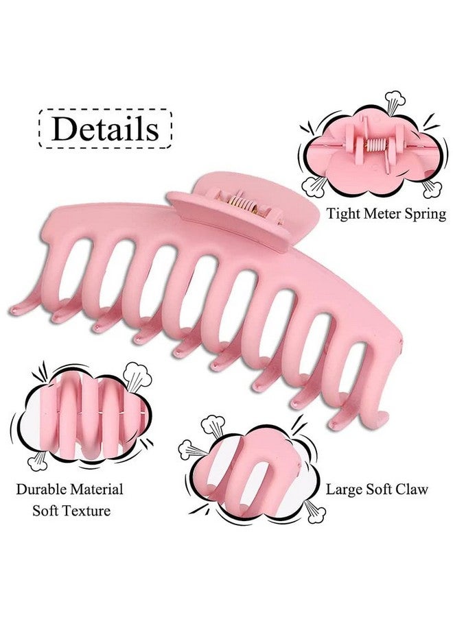 Fameza FAMEZA 4 PCS Hair Claw Clips - 4 Pack Hair Clips Set Acrylic Nonslip Hold Hair Jaw Clips Non Slip Clips Headwear for Women Girls Thick Hair Hair Accessories 4 Colors Available(MULTICOLOR) - Image 4
