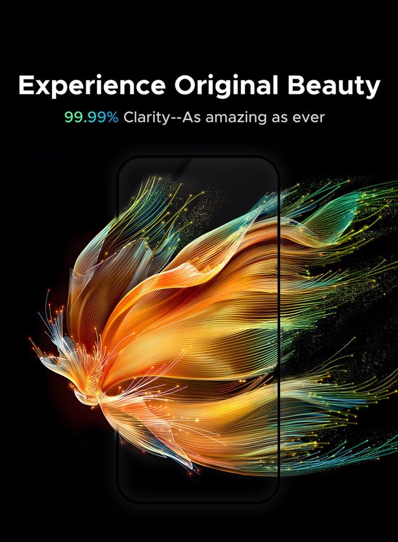 کاتانس واقي شاشة لهاتف iPhone 17 Pro - تغطية كاملة ثلاثية الأبعاد من الزجاج المقوى 9H بدون فقاعات تركيب عالي الحماية مقاوم للخدش - Image 5