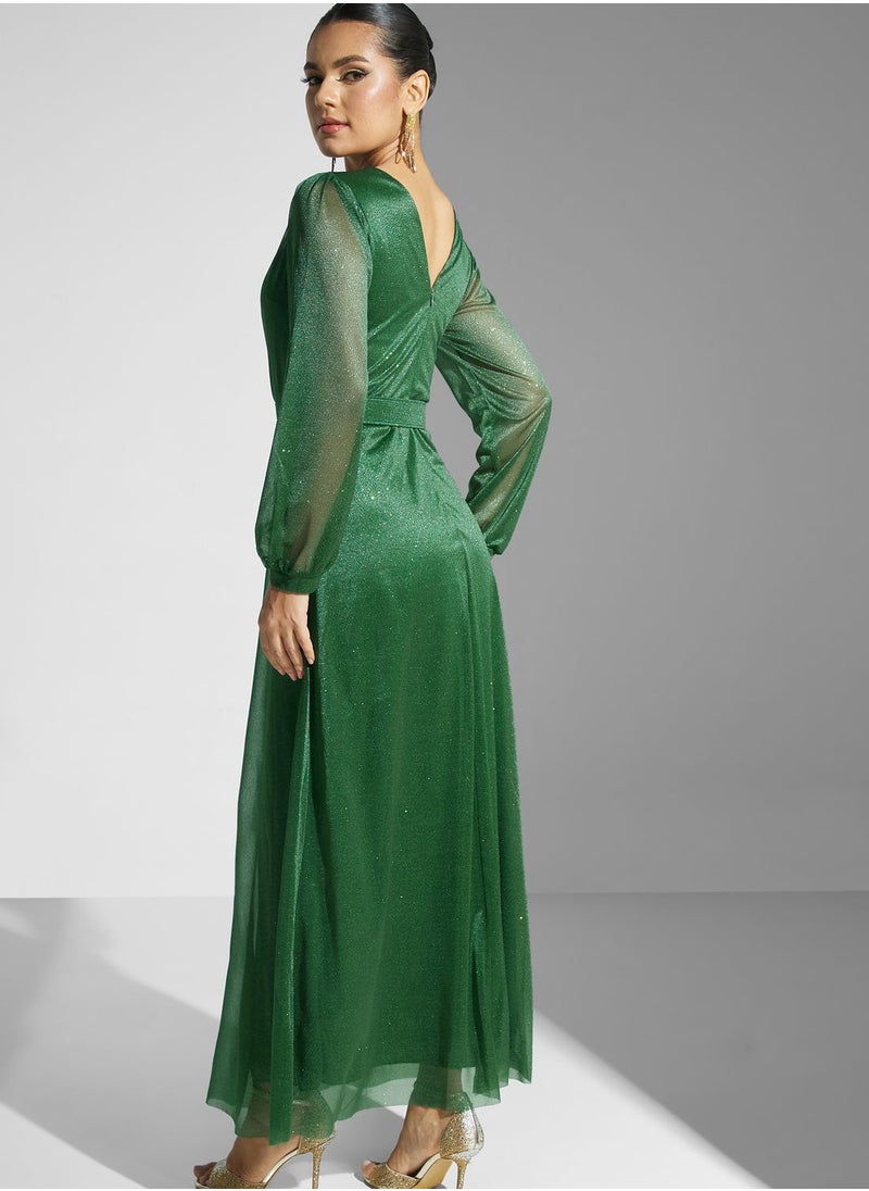 Khizana - Shimmer A-Line Dress - Image 1