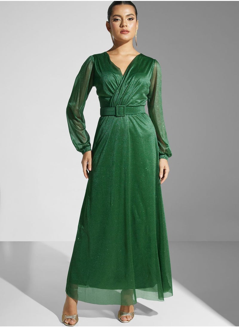 Khizana - Shimmer A-Line Dress - Image 1