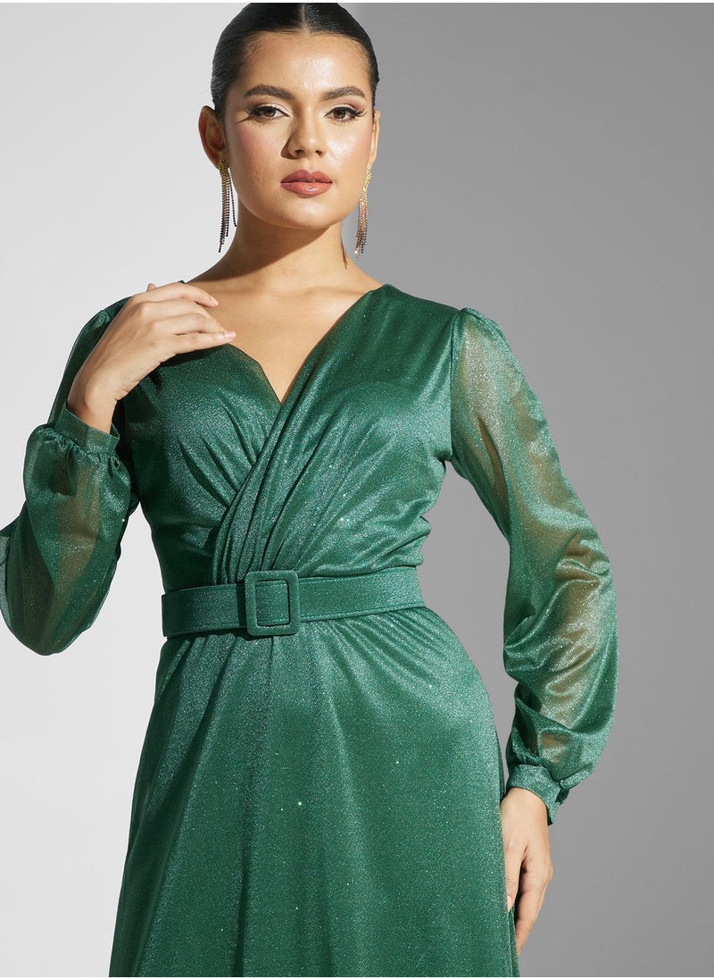Khizana - Shimmer A-Line Dress - Image 1