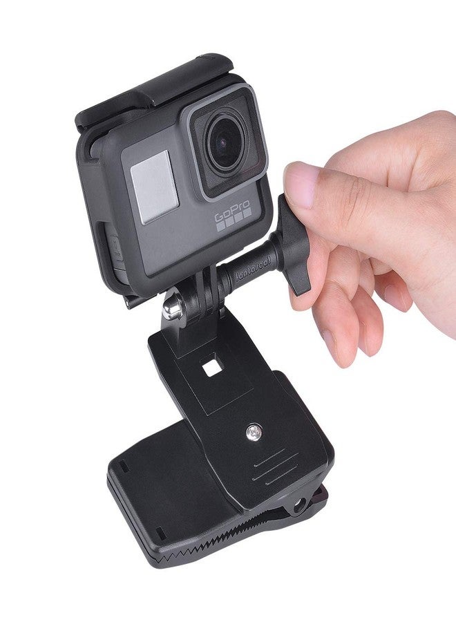 OAHU® Anti-Slide 360° Rotary Backpack Mount, Quick Release Clamp Stand Hat Clip Mount for GoPro Hero 4 5 6 7 8 Black Hero 2018 - Image 3