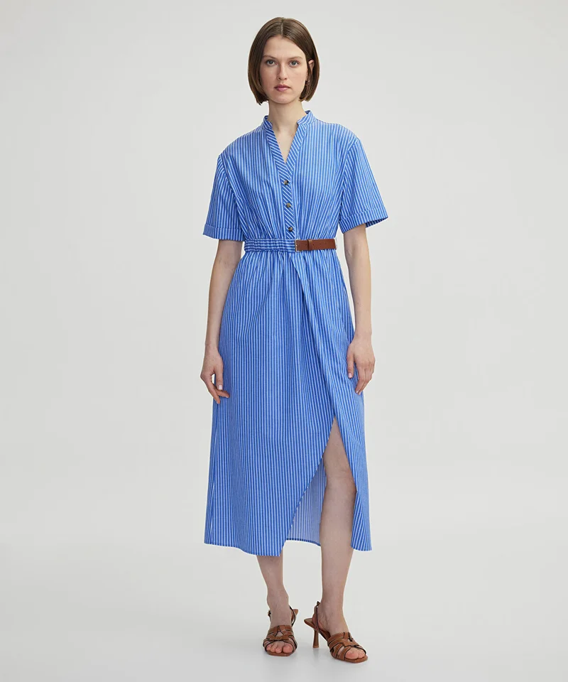 ايبيكيول Striped Dress With Contrasting Belt