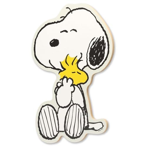 Open Road Brands Peanuts Snoopy and Woodstock Hug Wood Wall Decor - Fun Snoopy Wall Art for Kids' Bedroom or Play Room - Image 2