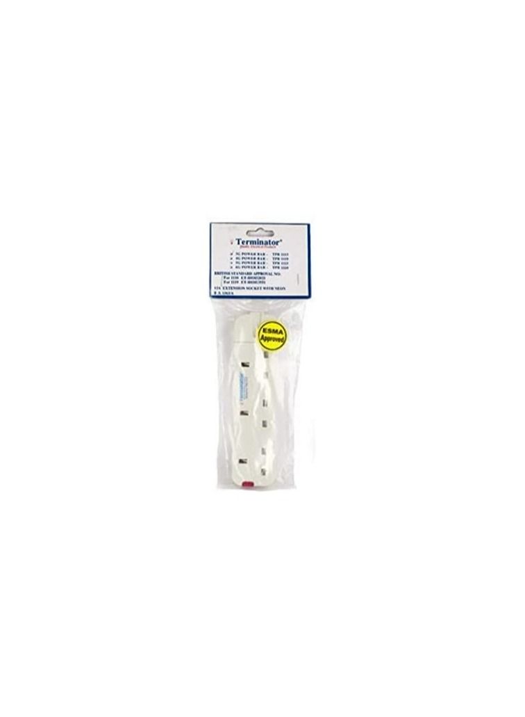 Terminator Rewirable Strip 3G/13A/UK Socket TPB 1113 Terminator, White, 3 Way UK  - Image 2