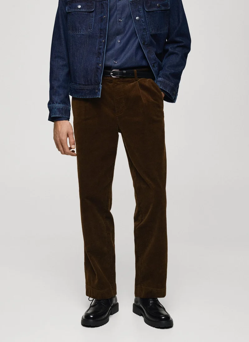 مانجو مان Corduroy Straight Fit Pants