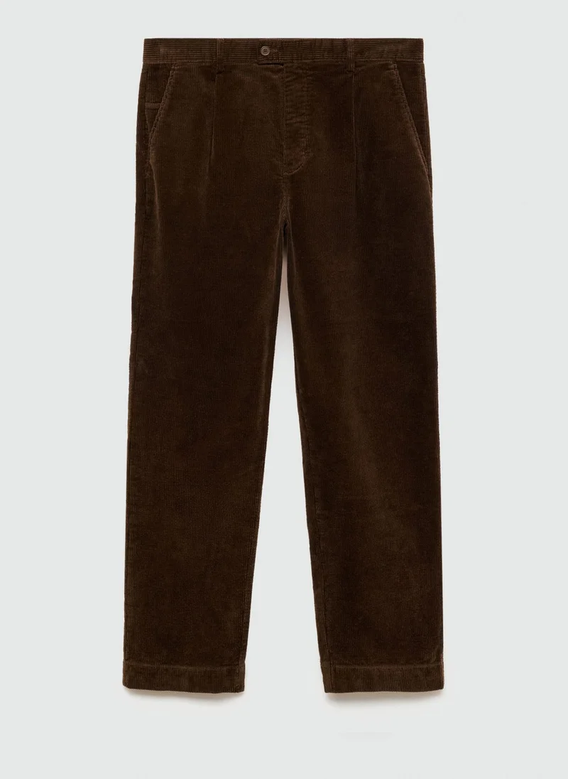Mango Man Corduroy Straight Fit Pants