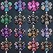 CiaraQ DND Dice Sets 26 X 7 Polyhedral Dice 182pcs with a Large Drawstring Bag for Dungeons and Dragons Role Playing Table Game Multiple Colors Glitter Swirl Design with Gold Numbers - Image 4