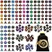 CiaraQ DND Dice Sets 26 X 7 Polyhedral Dice 182pcs with a Large Drawstring Bag for Dungeons and Dragons Role Playing Table Game Multiple Colors Glitter Swirl Design with Gold Numbers - Image 2