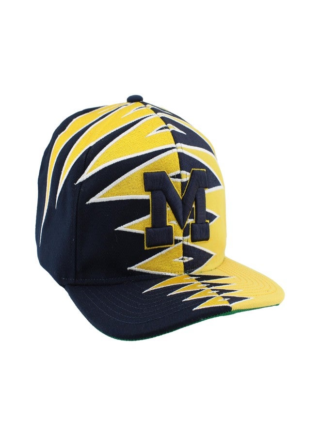 ZHATS Michigan Wolverines NCAA Officially Licensed Adjustable Snapback Hat Team Color Split - Image 1
