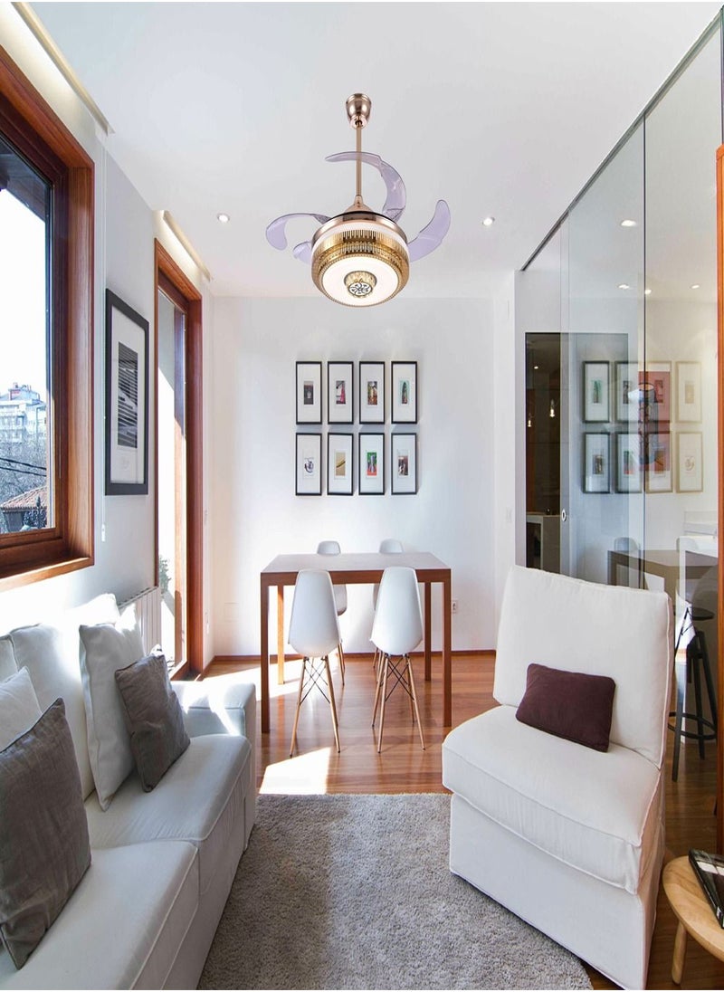 MODI - MODI 220V LED ceiling light with fan 36W 3 color change with remote control - Image 1
