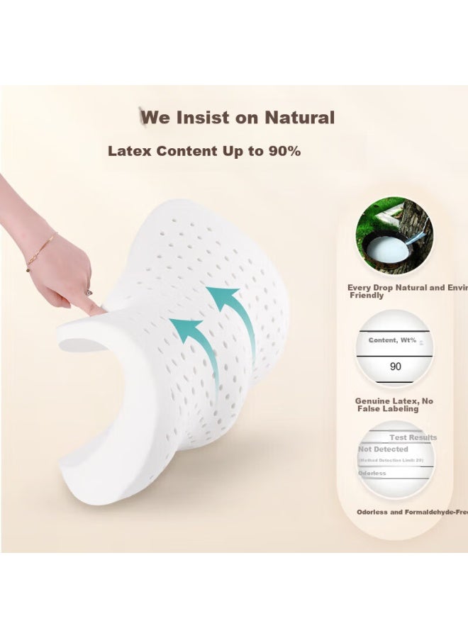 Icaroom Natural Latex Car Lumbar Support Cushion Car Waist Pillow Automotive Backrest Pad - Image 2