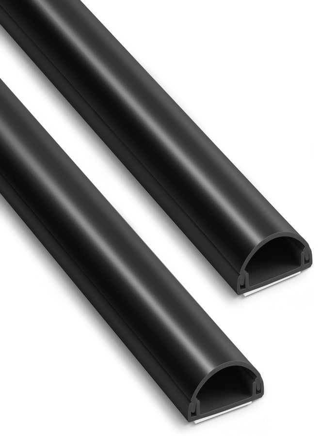 ZhiYo Cord Hider, 39in Cable Hider for 1-2 Cords, Cord Covers for Wires on Wall Mount TV, Cable Cover Wall, Wire Raceway Black 3xL13’’ W0.98’’xH0.45’’ - Image 1